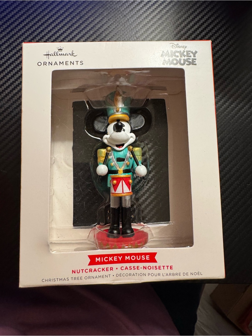 Hallmark Mickey Mouse Nutcracker Ornament - Green, Red, Gold, Black